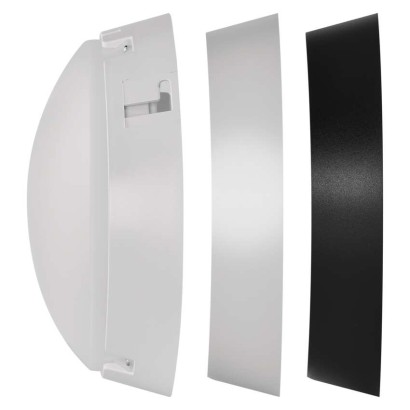 LED Deckenleuchte, rund, schwarz/weiss 14W warmweiss