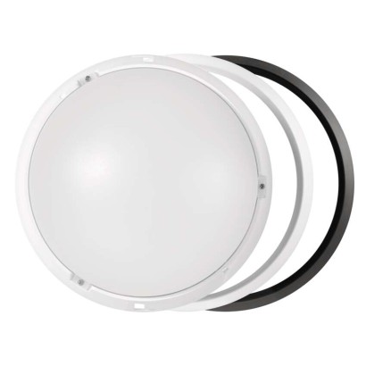 LED Deckenleuchte, rund, schwarz/weiss 14W warmweiss
