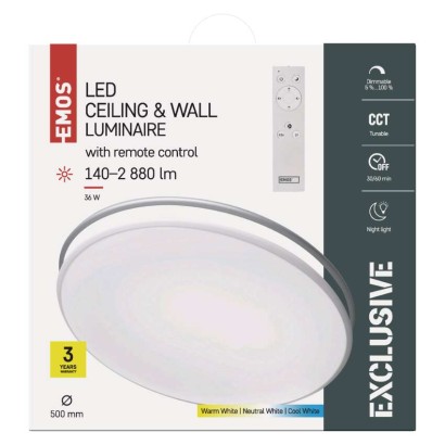 LED prisadené svietidlo ALVI, kruhové 36W, stmiev.so zmenou CCT