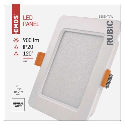 LED podhledové svítidlo RUBIC 12 x 12 cm, 9 W, neutrální bílá