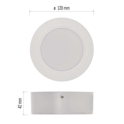 LED-Anbauleuchte RUBIC, rund, weiß, 9W, neutralweiß