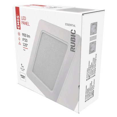 LED-Anbauleuchte RUBIC, quadratisch, weiß, 9W, neutralweiß