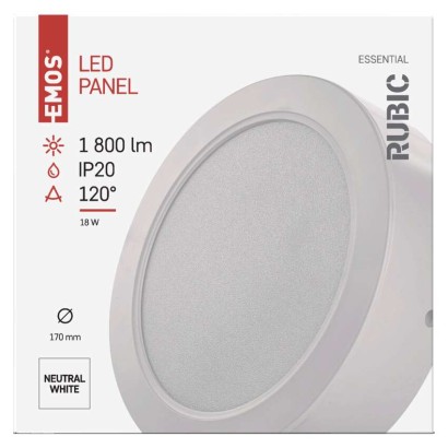 LED svítidlo RUBIC 17 cm, 18 W, neutrální bílá
