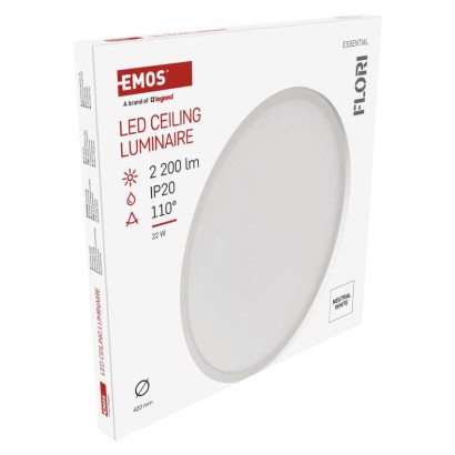 LED svetilo nadometno FLORI okrogla, bela, 22W, nevtralna bela