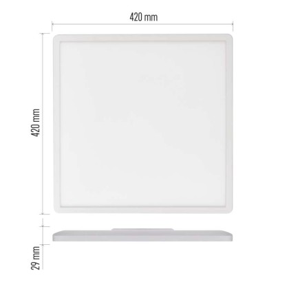 LED přisazené svítidlo FLORI čtvercové, bílé, 22W, neutrální bílá