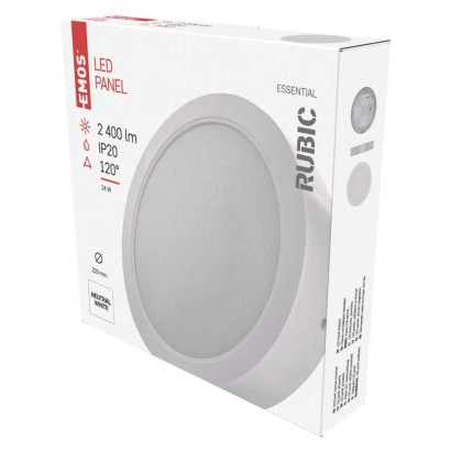 LED-Anbauleuchte RUBIC, rund, weiß, 24W, neutralweiß