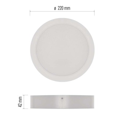 LED-Anbauleuchte RUBIC, rund, weiß, 24W, neutralweiß