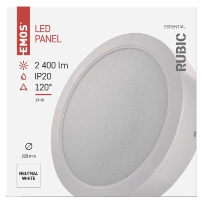 LED-Anbauleuchte RUBIC, rund, weiß, 24W, neutralweiß