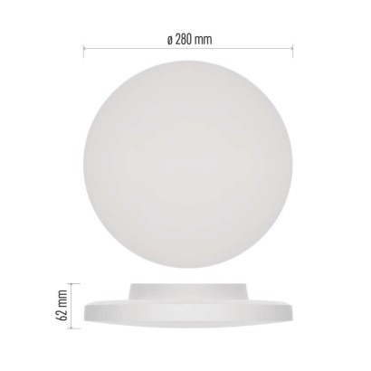 LED-Anbauleuchte DIONI rund, weiß, 15W, mit Farbtemperatur-Änderung
