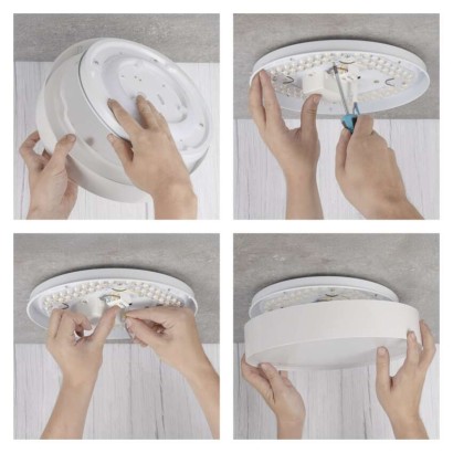 LED-Anbauleuchte RORI rund, weiß, 17W, mit Farbtemperatur-Änderung