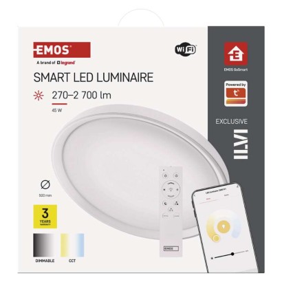 Intelligente LED-Leuchte GoSmart, Einbau, rund, 45W, CCT, dimmbar, WiFi