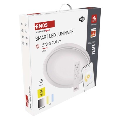 Intelligente LED-Leuchte GoSmart, Einbau, rund, 45W, CCT, dimmbar, WiFi