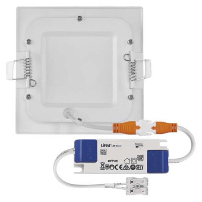 LED-Einbauleuchte NEXXO, quadratisch, weiß, 7W, warmweiß