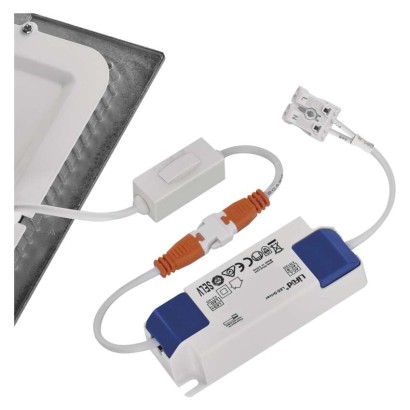 LED-Einbauleuchte NEXXO, quadratisch, silber, 12,5W, mit Change CCT