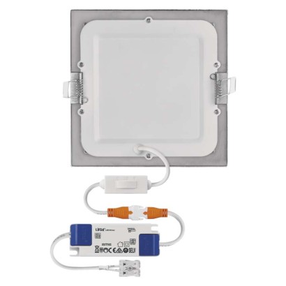 LED-Einbauleuchte NEXXO, quadratisch, silber, 12,5W, mit Change CCT