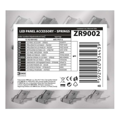 6 Springfedern für LED Panel 120×30cm