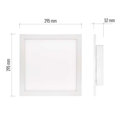 LED-Deckenleuchte 20W, 30x30 dimmbar, einstellbare Lichtfarbe