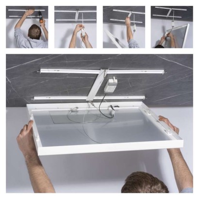LED panel VEXXO 60 x 60 cm / 37 mm, 33 W, 4 100 lm, přisazený, neutrální bílá, IP20 UGR