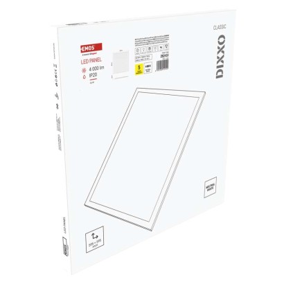 LED panel DIXXO 60 x 60 cm / 28 mm, 36 W, 4 000 lm, vgradni, nevtralno bela, IP21