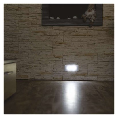 Orientacijsko LED svetilo AMAL, vgradno, kvadratno, 2W IP65,nevtralno bela