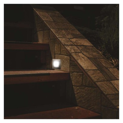 LED Treppenlicht – Einbauleuchte 80×80 2W neut. weiss IP65