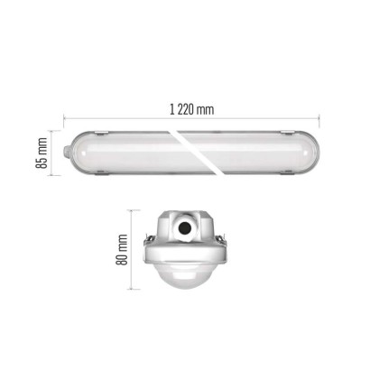 LED Feuchtraumleuchte MISTY 35W CW, IP66