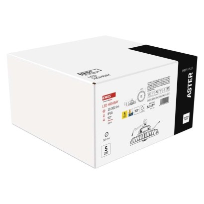 LED průmyslové závěsné svítidlo HIGHBAY ASTER 90° 100W