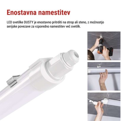 Vodotesno LED svetilo DUSTY, 50W, IP65, nevtralno bela