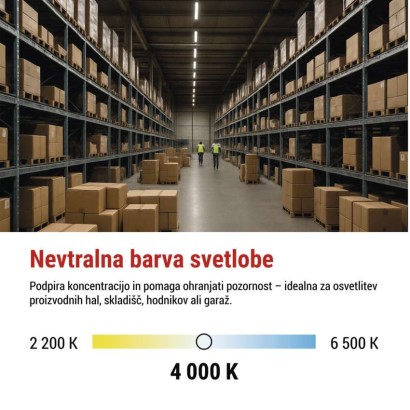 Vodotesno LED svetilo DUSTY, 50W, IP65, nevtralno bela