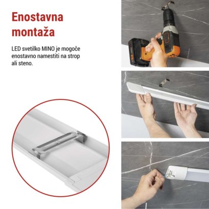 LED linearno svetilo MINO, 20W, nevtralno bela