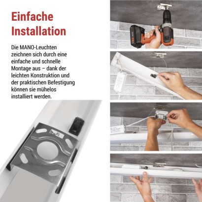 LED-Langfeldleuchte MANO 40W, neutralweiß