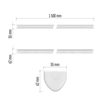 LED liniové svítidlo MANO 60W neutrální bílá