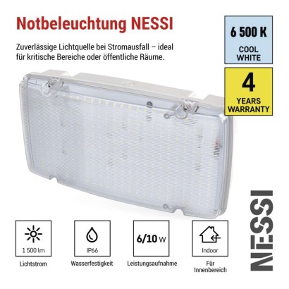 LED-Notleuchte 10W 3H IP66