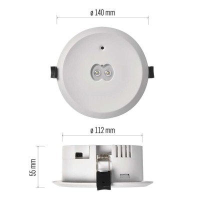 LED-Notleuchte 3W 240LM 3H