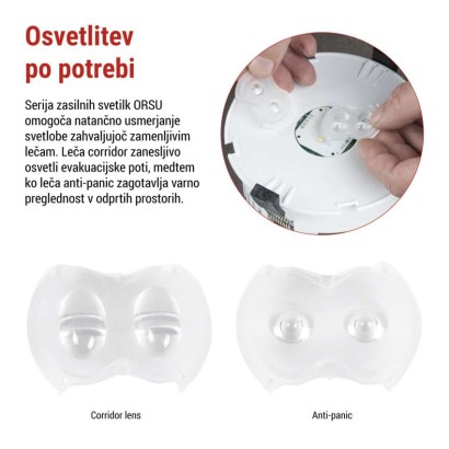 Zasilno LED svetilo ORSU, 6W, 450LM, 3h