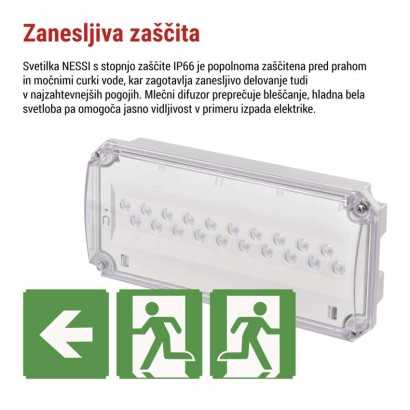 Zasilno LED svetilo NESSI, 3W, 3h, IP66
