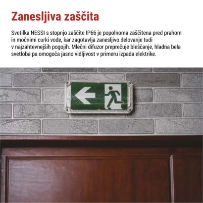 Zasilno LED svetilo NESSI, 4W, 3h, IP66