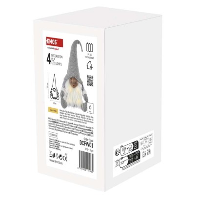 LED Weihnachts-Elfe, 35 cm, 3x AA, Innen, warmweiss