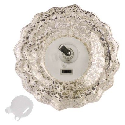 LED-Weihnachtsbaum aus Glas, 27 cm, 2x CR2032, Innen, warmweiss, Timer