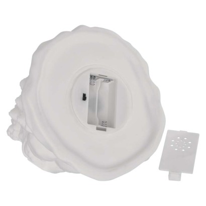 Keramischer LED-Baum mit Schneemännern, 33,5 cm, 2x AA, Innen, warmweiss