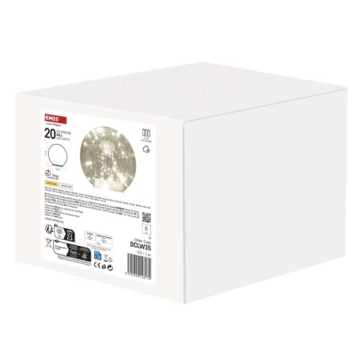 LED vánoční skleněná koule – zlatá, 15 cm, 3x AA, vnitřní, teplá bílá, časovač