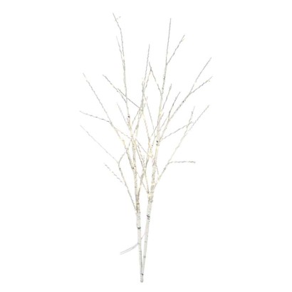LED dekoracija - 2x brezove veje, 60 cm, 3x AA, zunanja in notranja, toplo bela, časovnik
