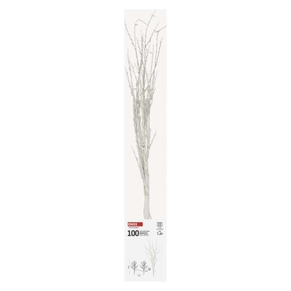 LED dekoracija - 2x brezove veje, 60 cm, 3x AA, zunanja in notranja, toplo bela, časovnik