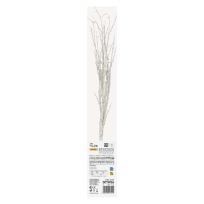 LED dekoracija - 2x brezove veje, 60 cm, 3x AA, zunanja in notranja, toplo bela, časovnik