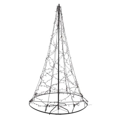 LED Weihnachtsbaum Metall, 180 cm, Außen und Innen, warmweiss, Timer