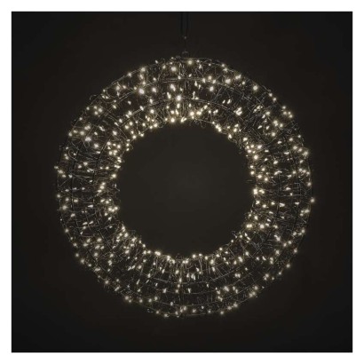 Dekoracje - wieniec, 480 diod LED, ciepła biel, IP44