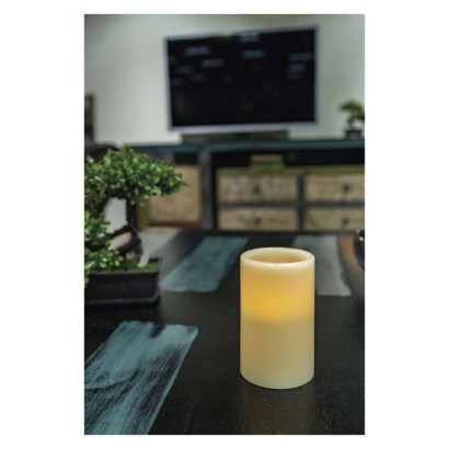 LED dekorace – vosková svíčka, 12,5 cm, 3x AAA, vnitřní, vintage, časovač