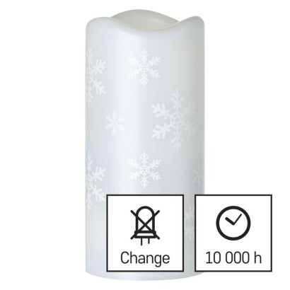 LED Dekorativer Projektor – Flocken, 3x AAA, Innen, Kaltweiß
