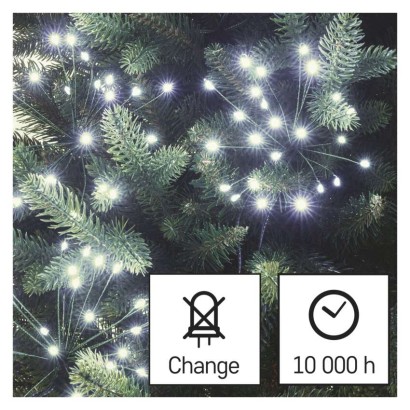 LED fényfüzér – fürtök, nano, 2,35 m, beltéri, hideg fehér, időzítő