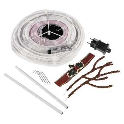 LED faltbarer Schneemann, 90 cm, Außen und Innen, Kaltweiß